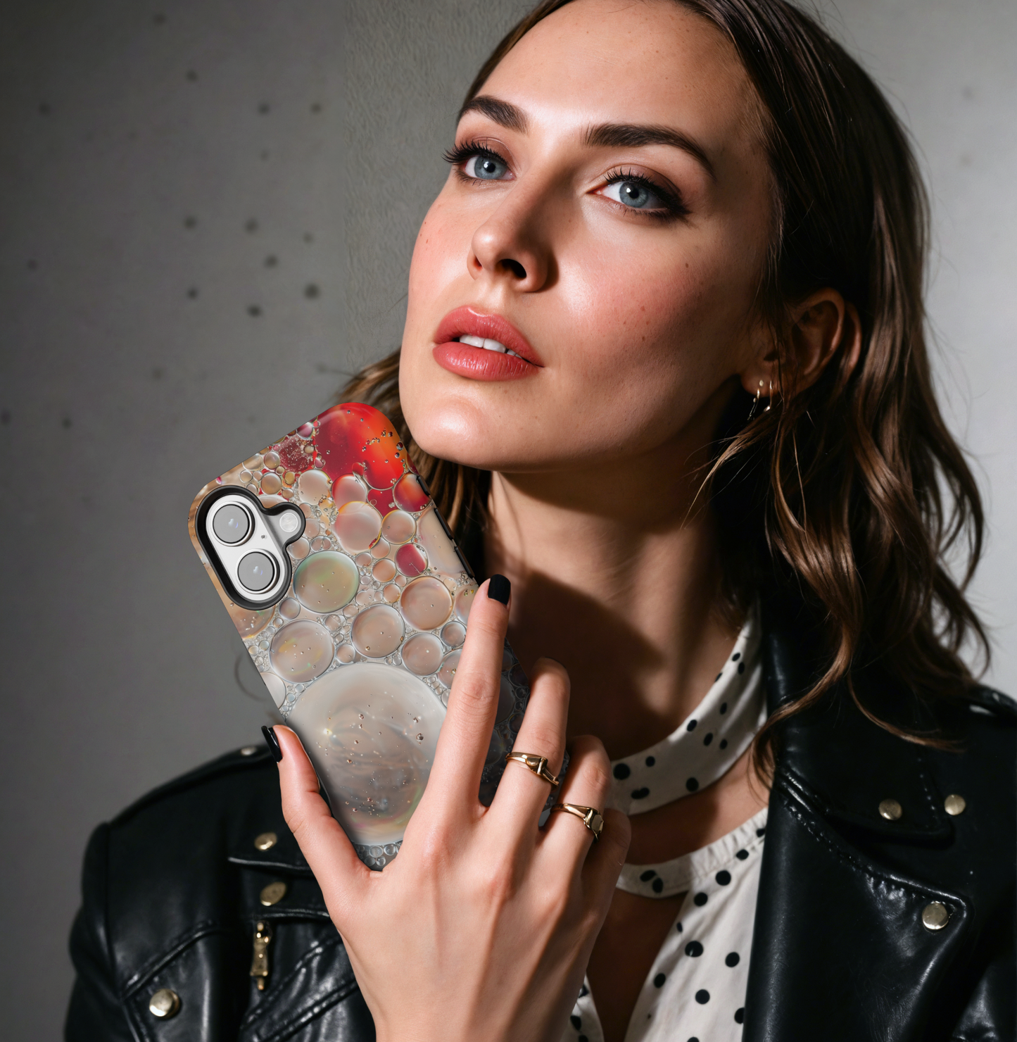 Abstract Oil Bubble Phone Case | Liquid Marble Design