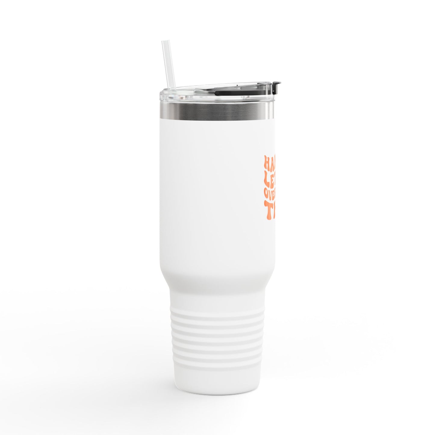 40oz Retro Overthinking Tumbler | Orange Handle Cup | Daily Essential
