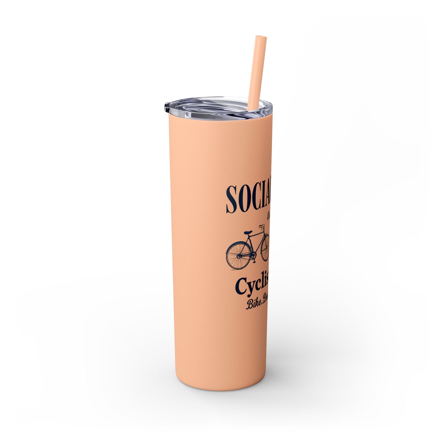 Social Girls Cyclists Club Tumbler | Bike Lover Gift | Cycling Water Bottle | 20oz Travel Cup