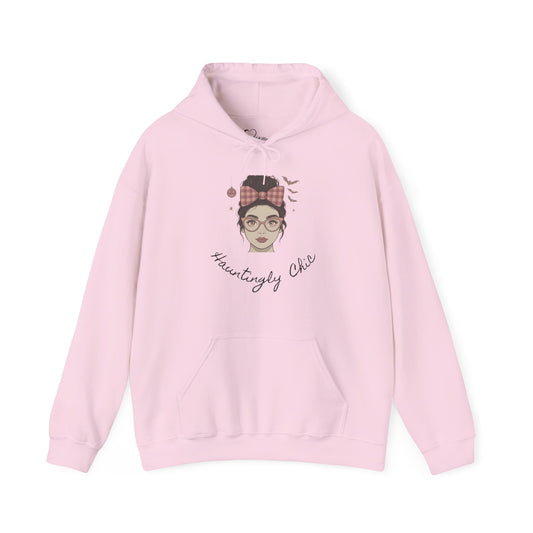 Hauntingly Chic Hoodie - Elegant Modern Witch Halloween Fashion