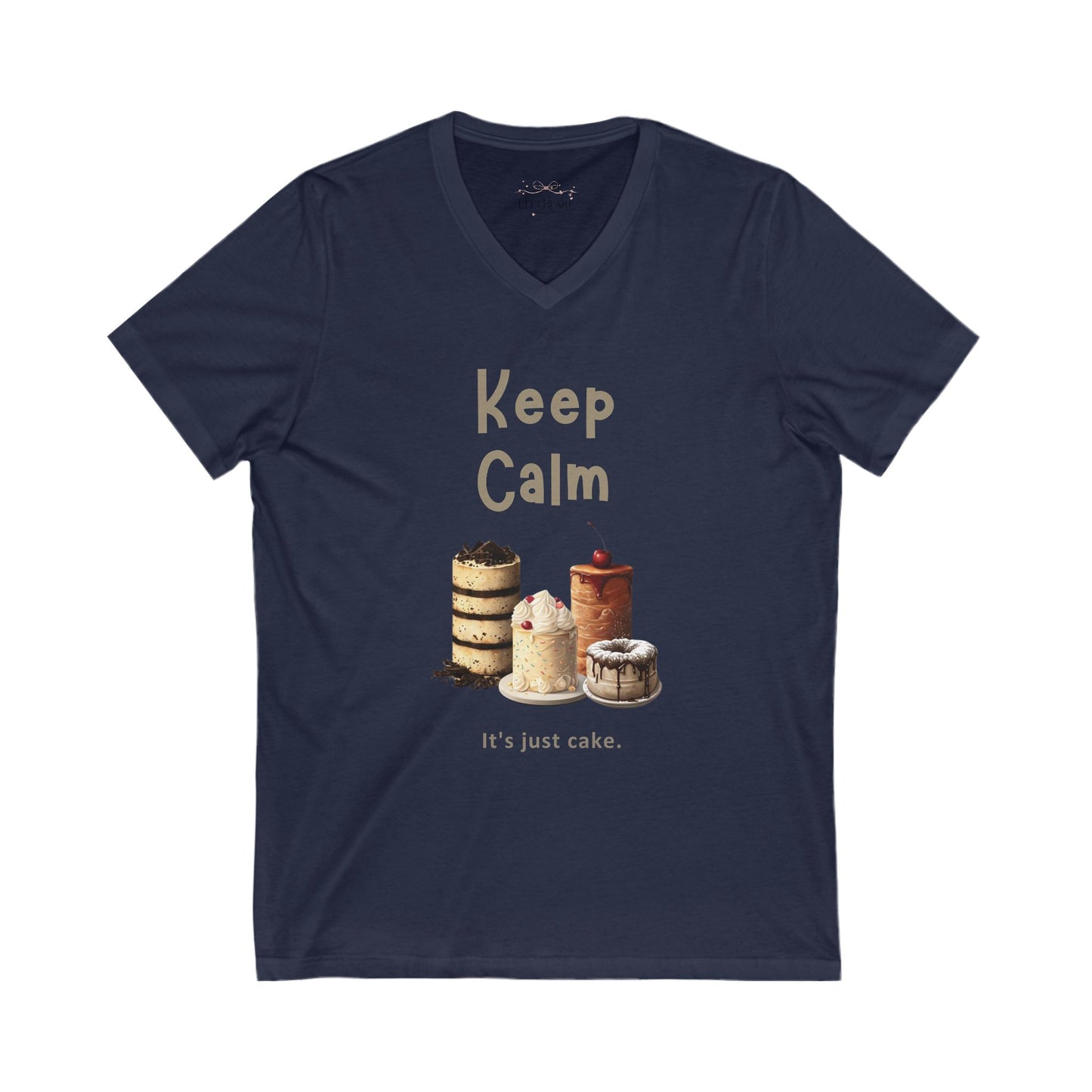 Keep Calm It's Just Cake | Baker V-Neck T-Shirt