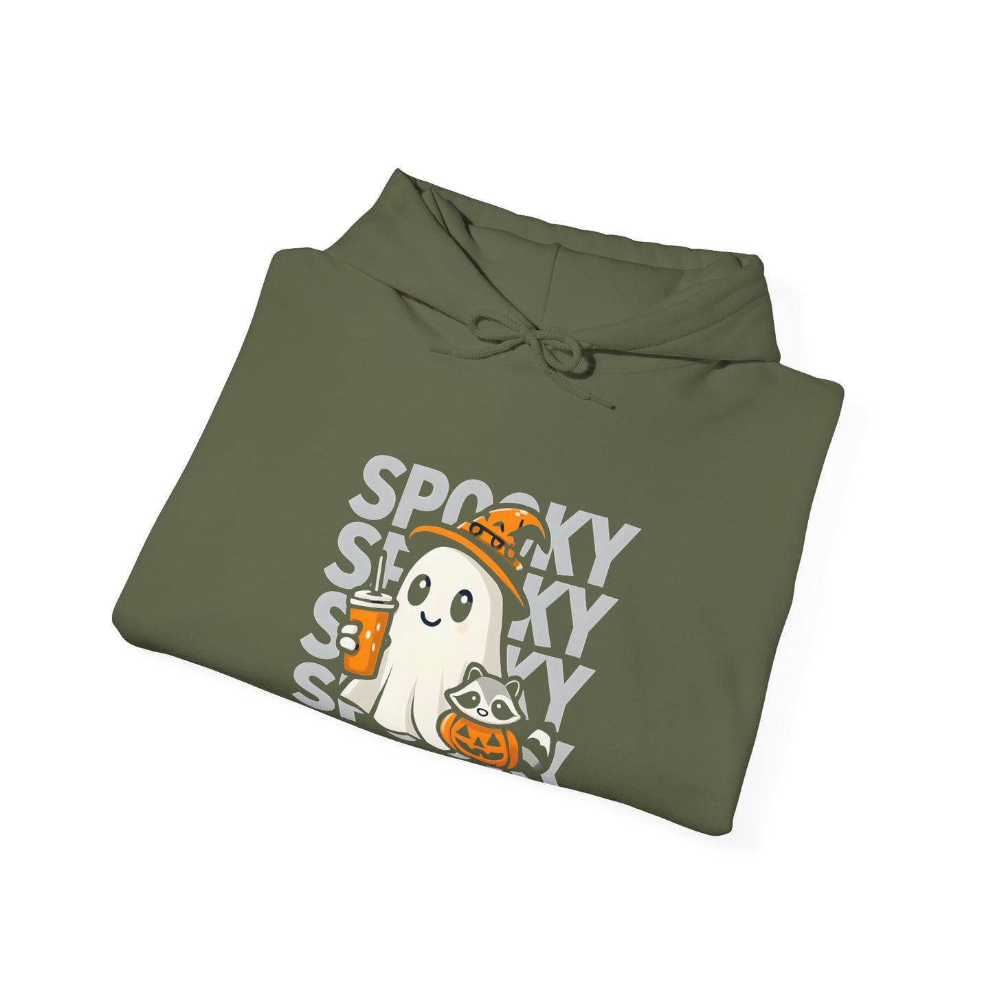 Witchy Sips & Pumpkin Pals Hoodie - Kawaii Halloween Witch Ghost Apparel