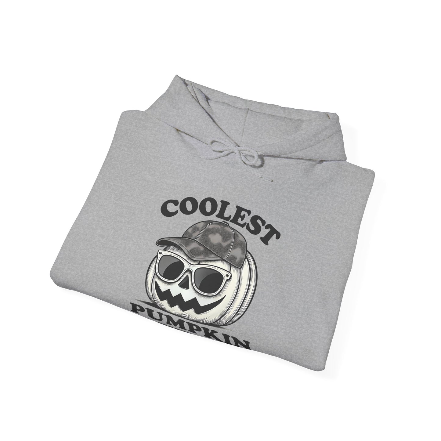 Coolest Pumpkin in the Patch – Monochrome Vibes Edition Hoodie - Modern Halloween Fashion