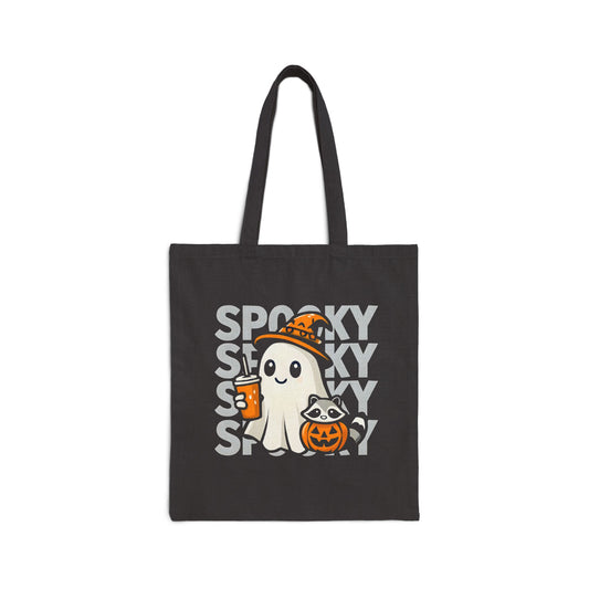 Witchy Sips & Pumpkin Pals Trick or Treat Tote Bag - Kawaii Halloween Witch Bag