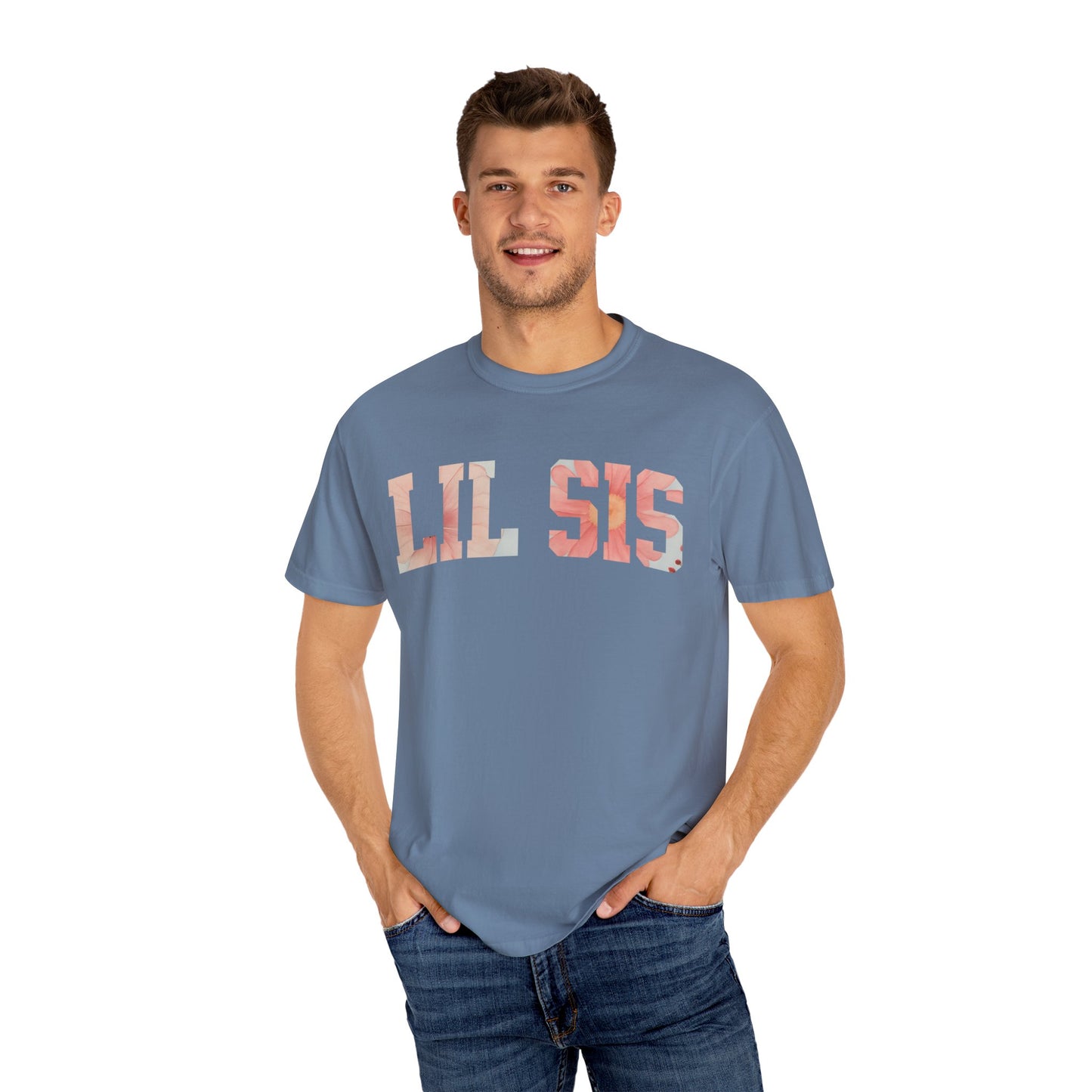 Floral "LIL SIS" Graphic T-Shirt – Cute Sister Tee for Girls & Teens