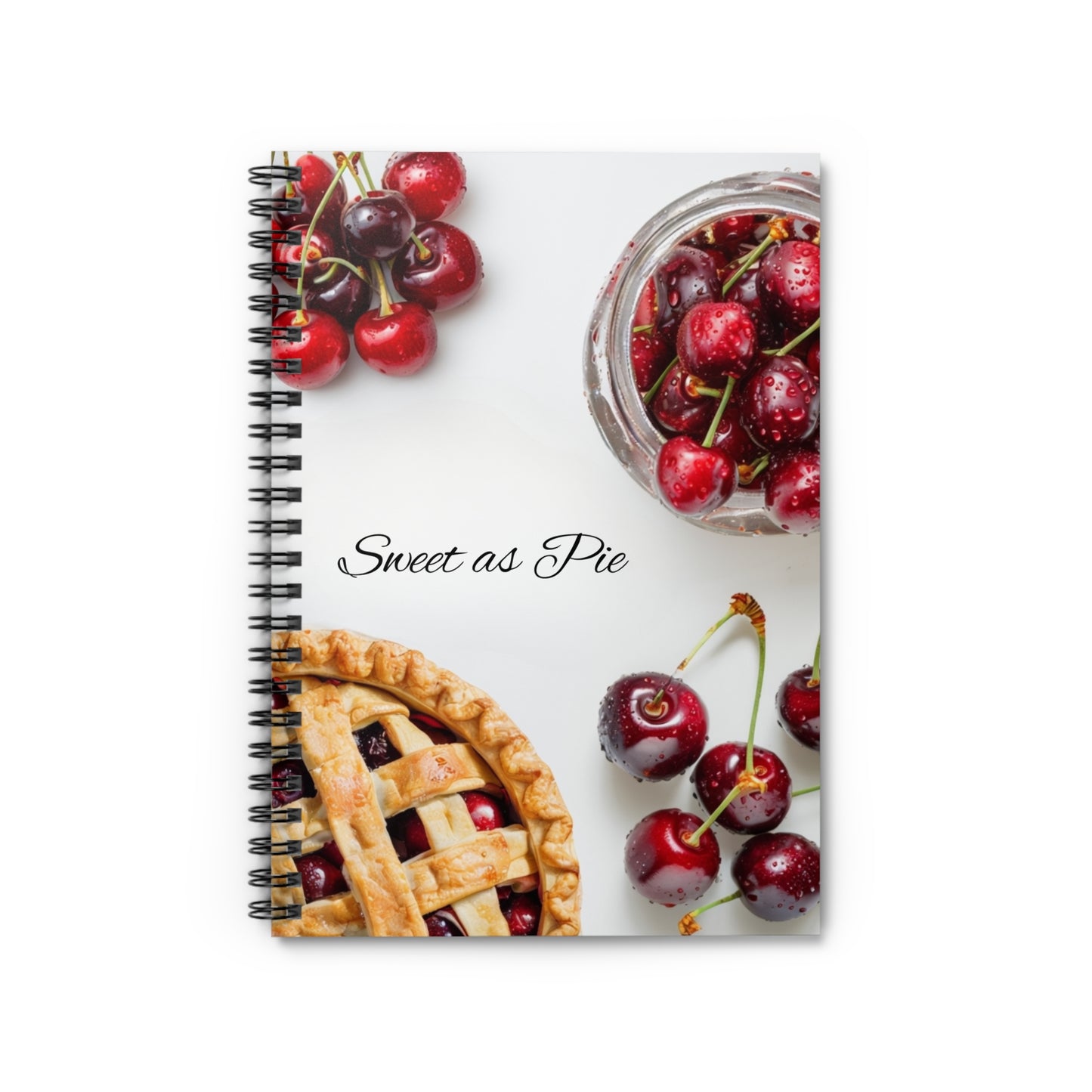 "Sweet as Pie" Cherry Notebook | A5 Spiral Journal | Baking Lover Gift | Creative Corner Collection