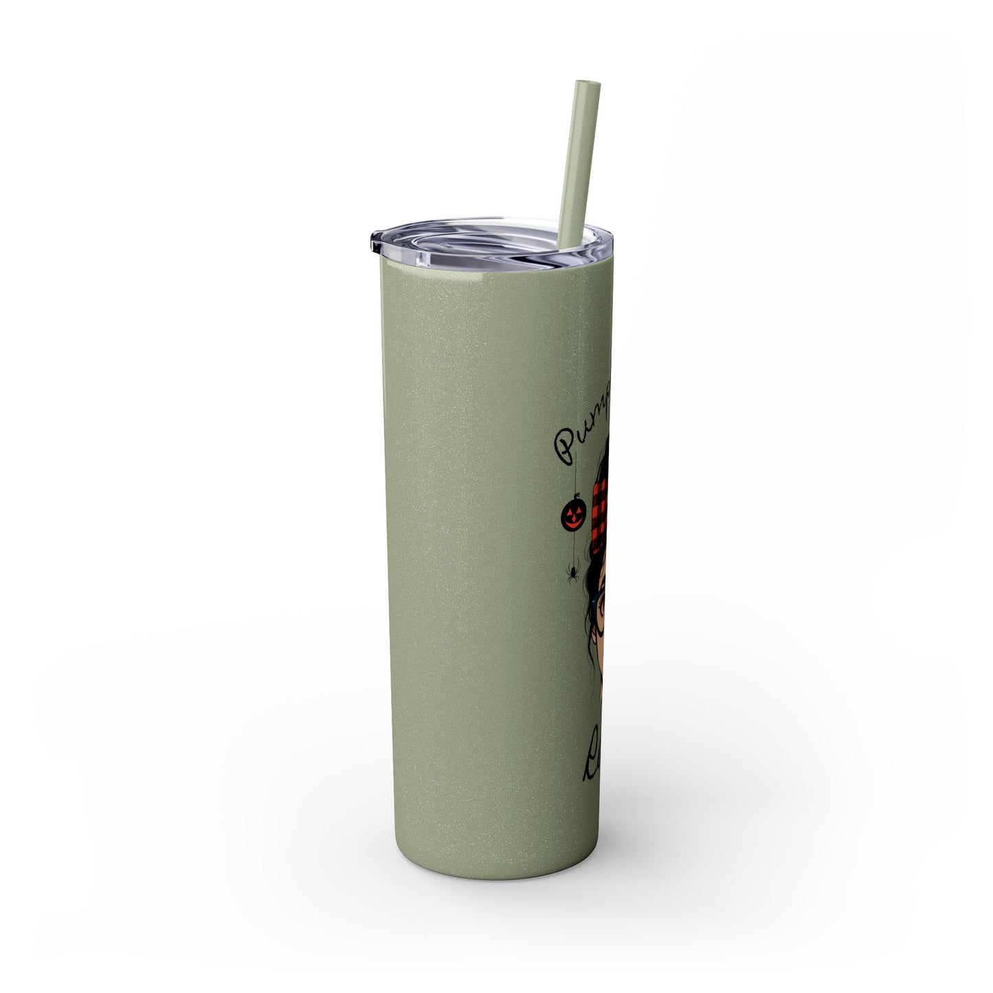 Pumpkin Spice Rebel 20oz Skinny Tumbler - Edgy Modern Witch Drinkware