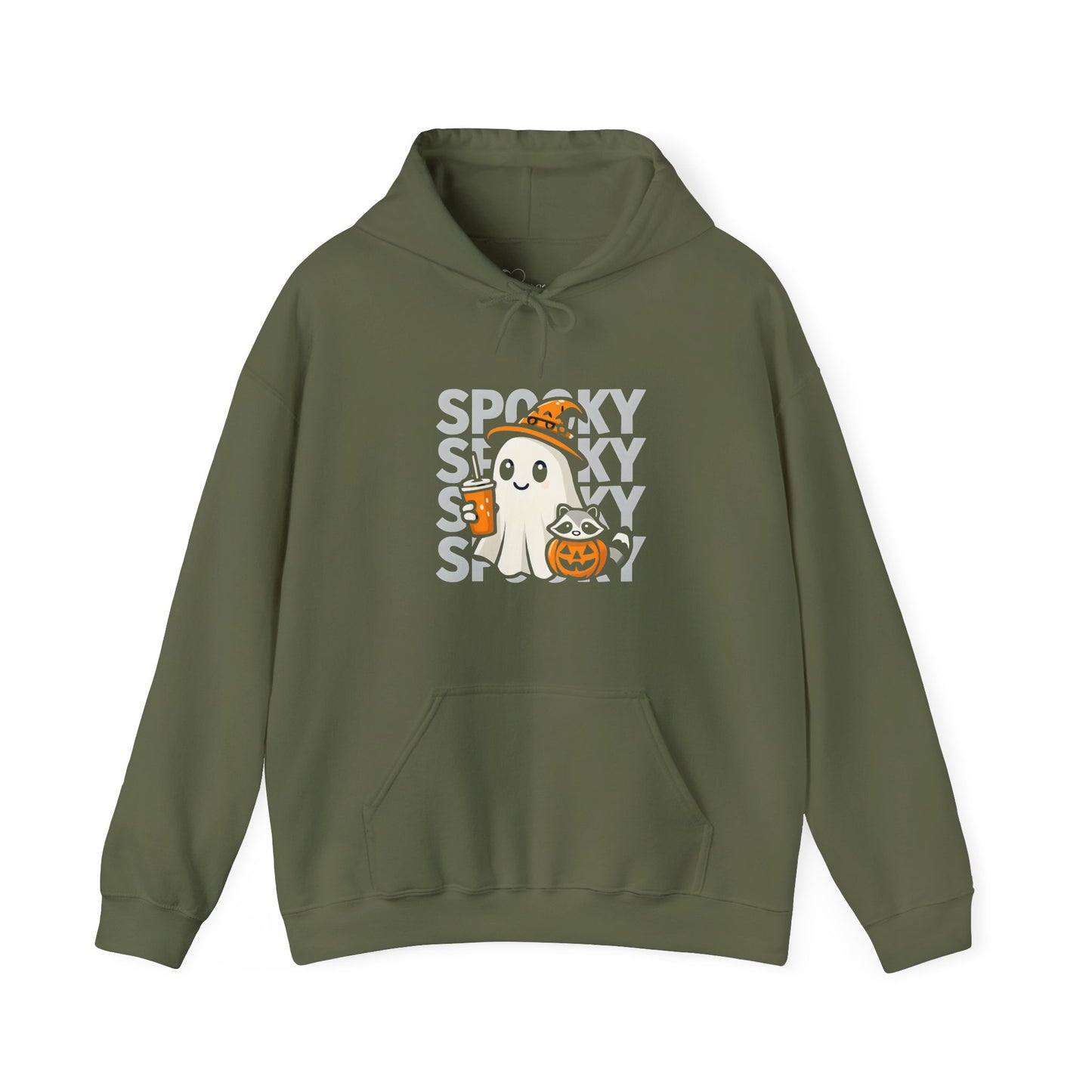 Witchy Sips & Pumpkin Pals Hoodie - Kawaii Halloween Witch Ghost Apparel