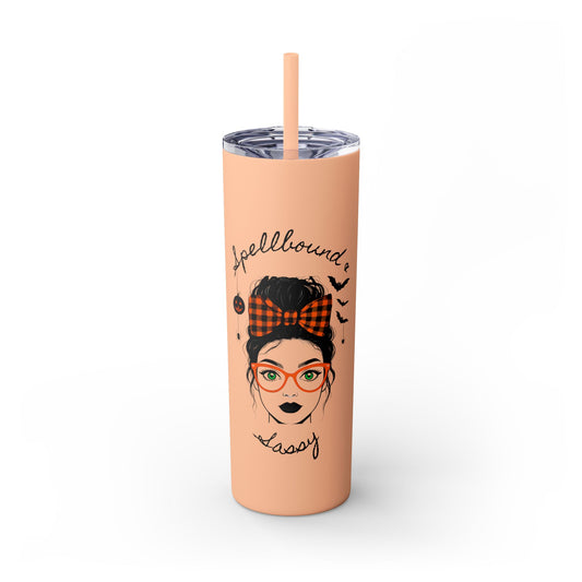 Spellbound & Sassy 20oz Skinny Tumbler - Elegant Modern Witch Drinkware