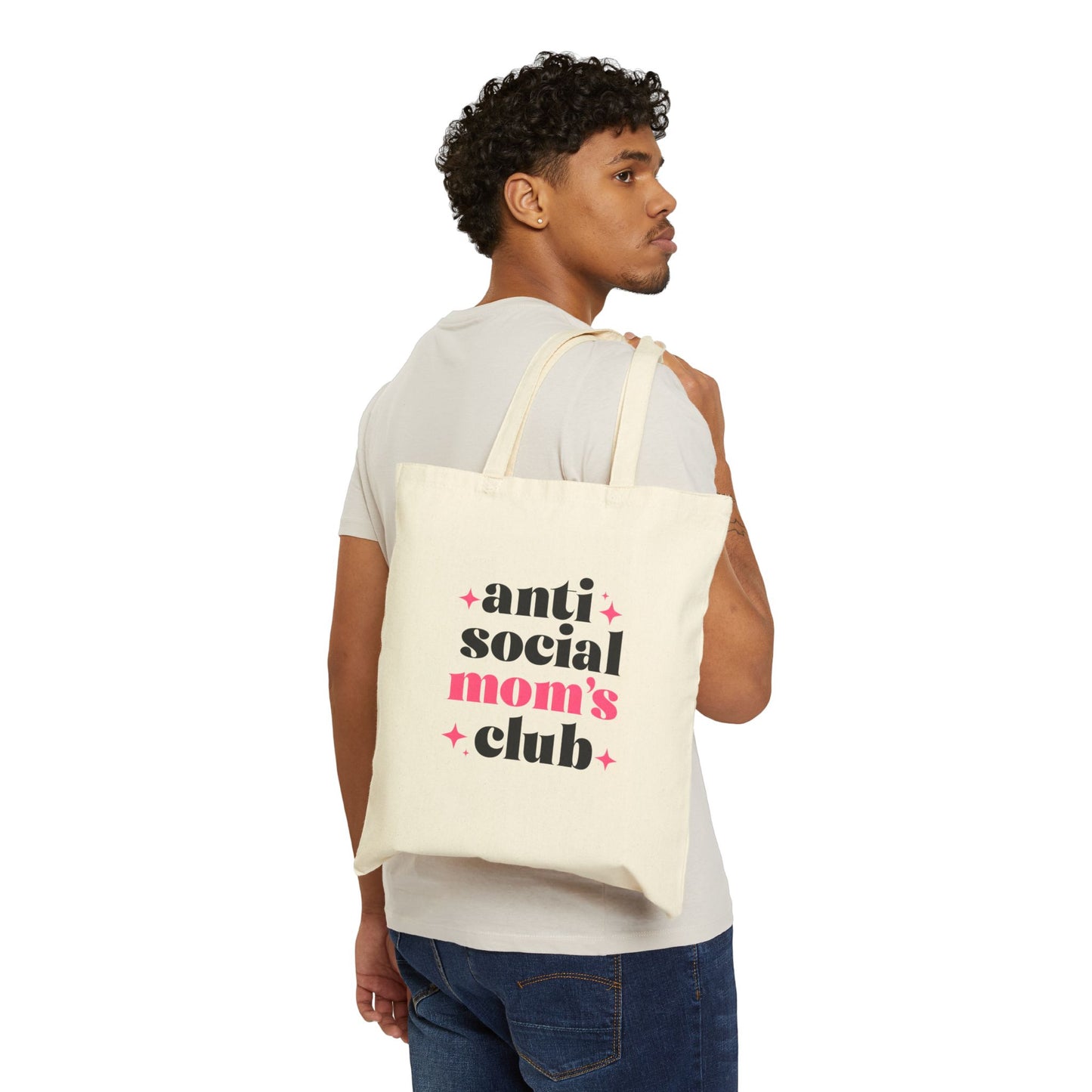 Anti Social Mom's Club Tote Bag | Introvert Mom Life | Canvas Bag