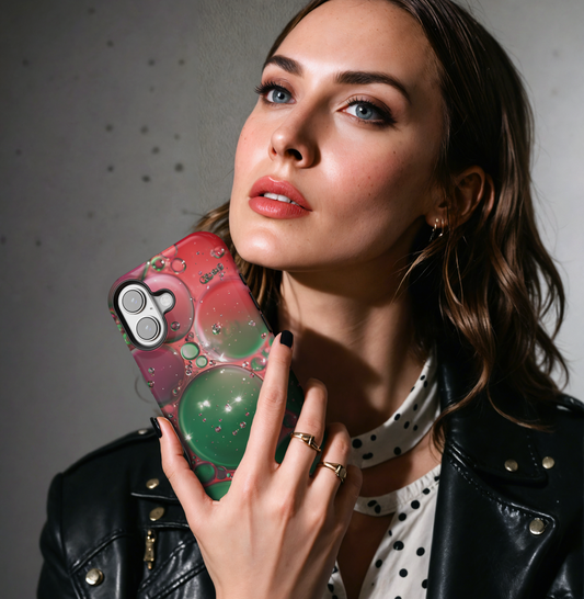 Abstract Oil Bubble Phone Case | Liquid Marble Design