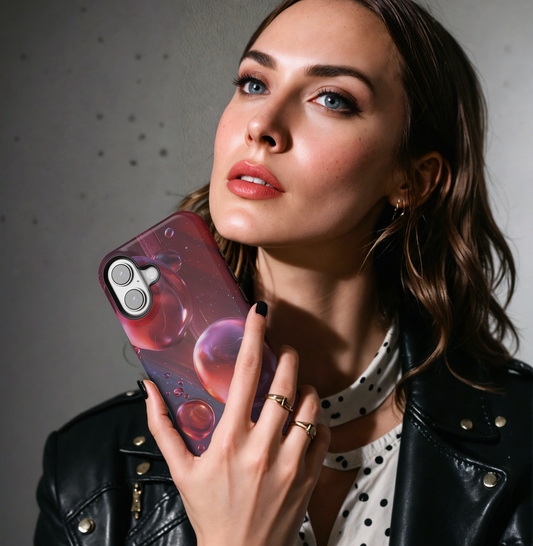Abstract Oil Bubble Phone Case | Liquid Marble Design