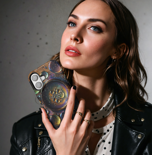 Abstract Oil Bubble Phone Case | Liquid Marble Design