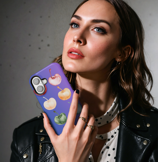 Watercolor Cherry Phone Case | Sweet Fruit Design