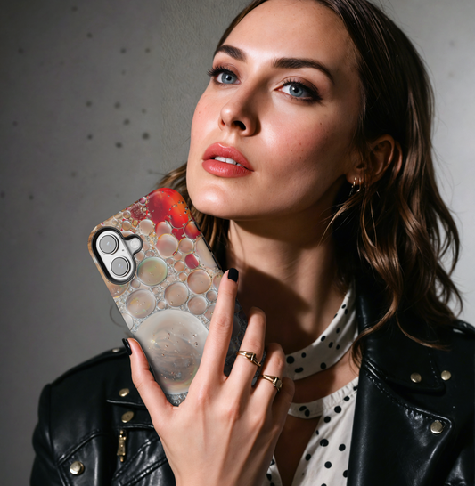 Abstract Oil Bubble Phone Case | Liquid Marble Design